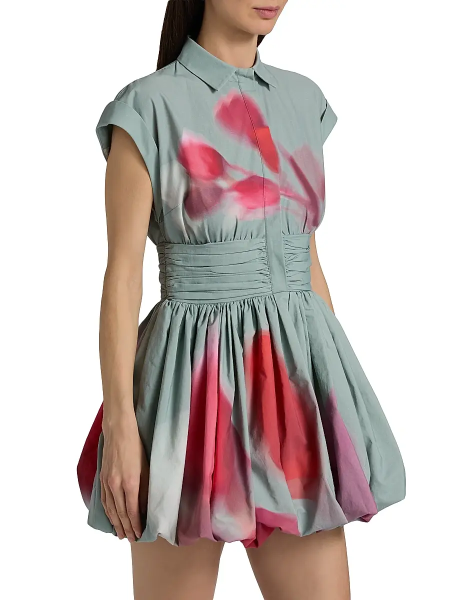 Amur Women's Virena Printed Bubble Mini-Shirtdress | Thumbnail 4