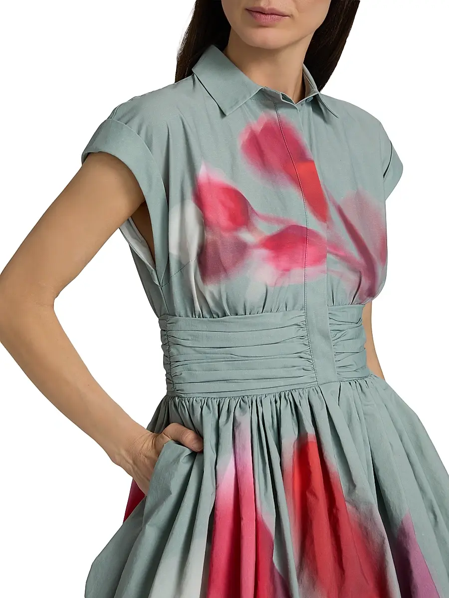 Amur Women's Virena Printed Bubble Mini-Shirtdress | Thumbnail 6