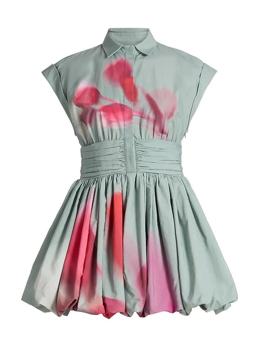 Amur Women's Virena Printed Bubble Mini-Shirtdress