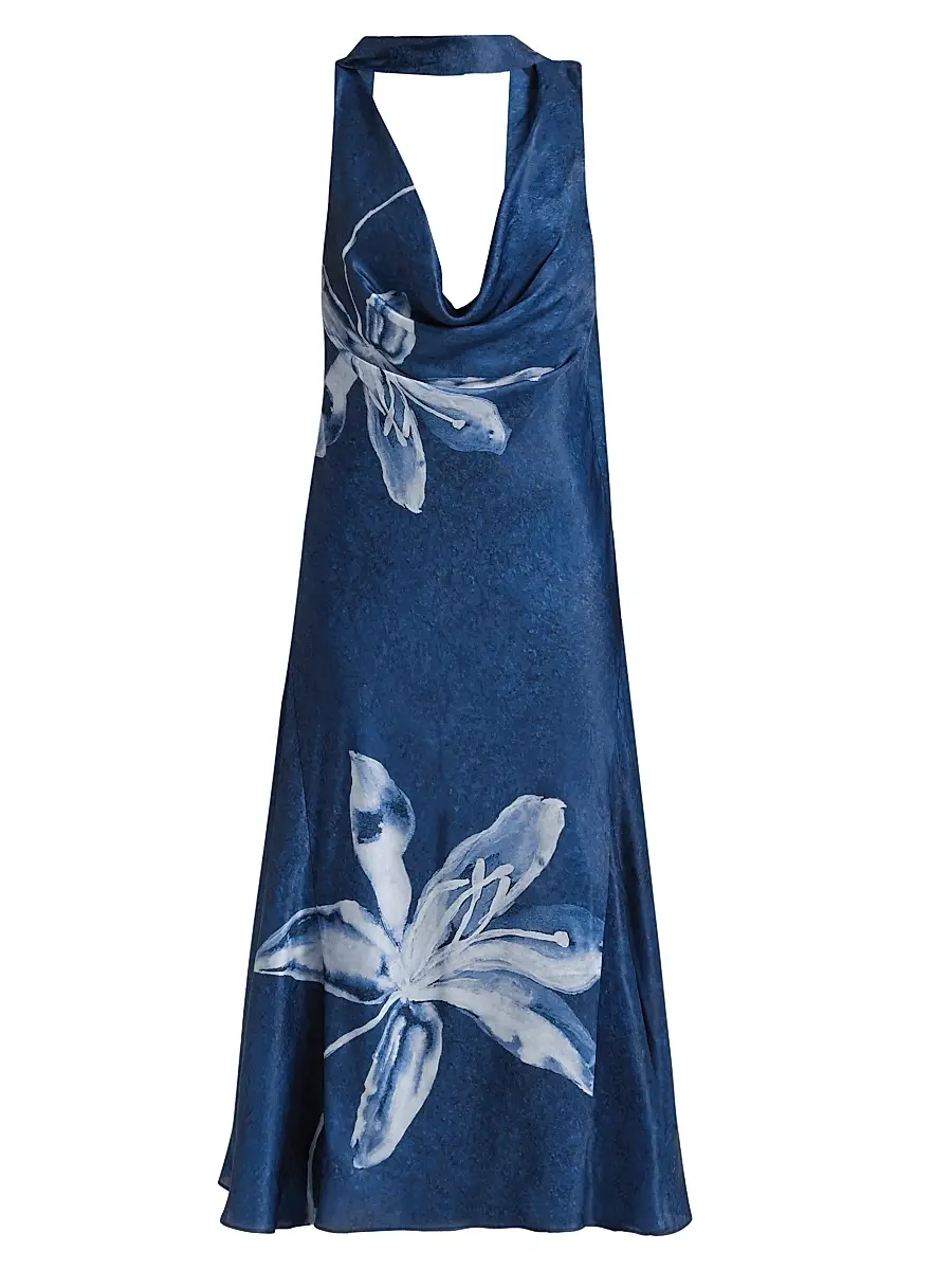 Amur Women's Sorelle Floral Cowl Midi-Dress