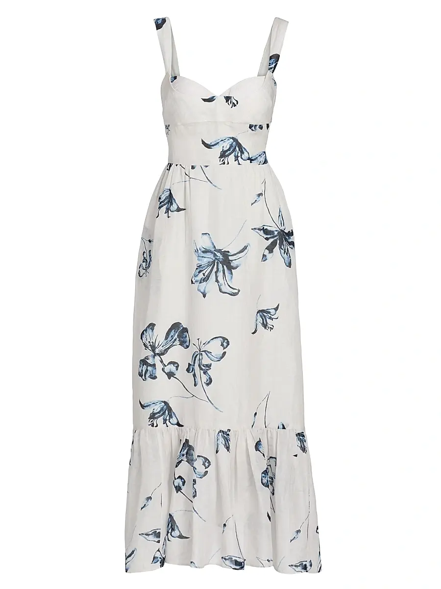 Amur Women's Evris Floral Ruffle Midi-Dress