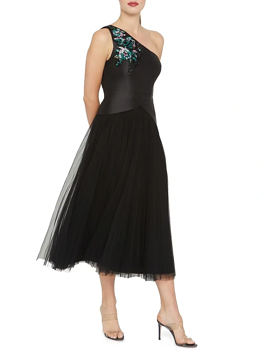 Kay Unger Women's Annabeth Embellished One-Shoulder Cocktail Dress | Thumbnail 6 Kay Unger Women's Annabeth Embellished One-Shoulder Cocktail Dress | Thumbnail 6