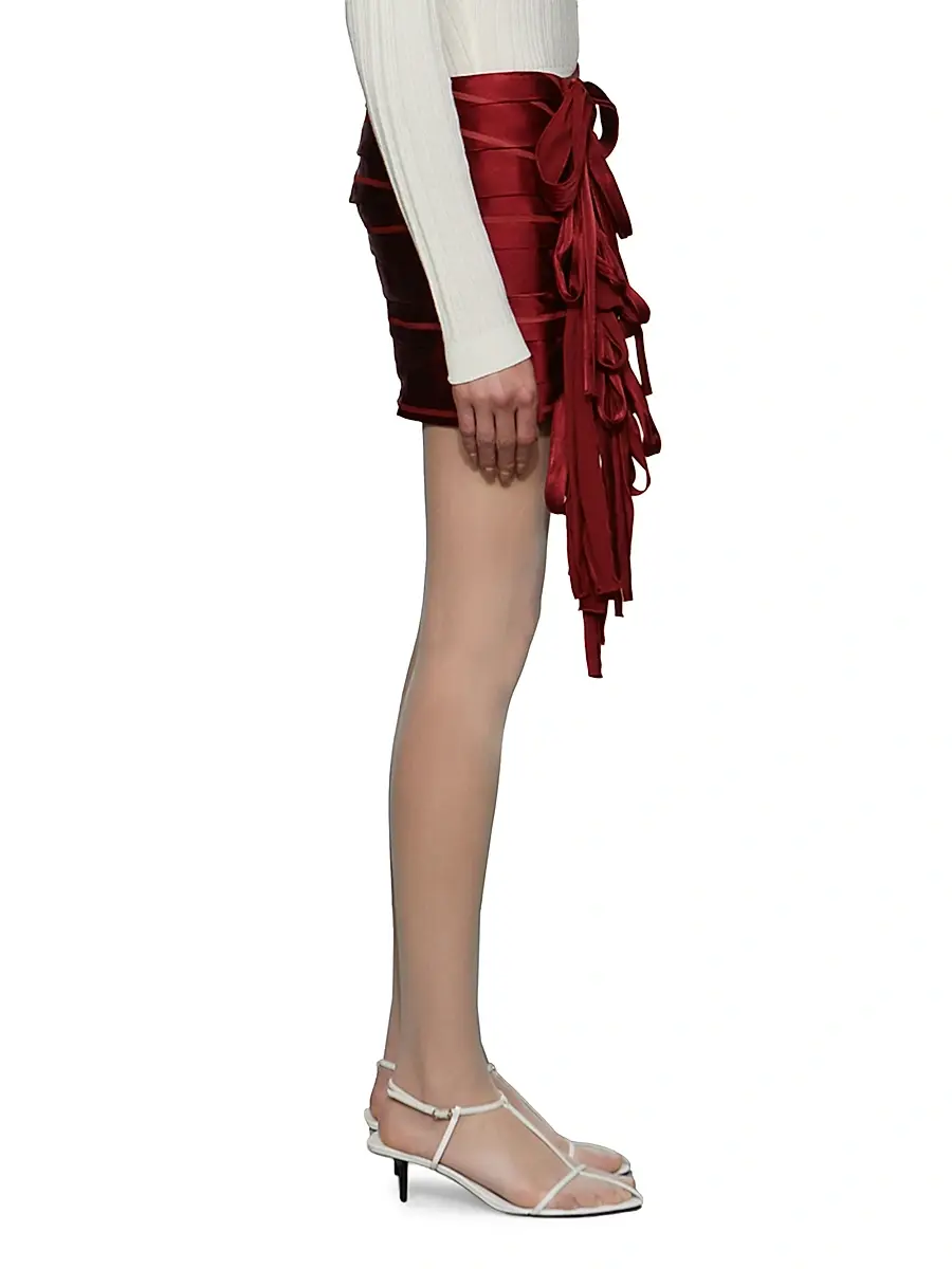 Et Ochs Women's Reed Draped Bow Miniskirt | Thumbnail 5