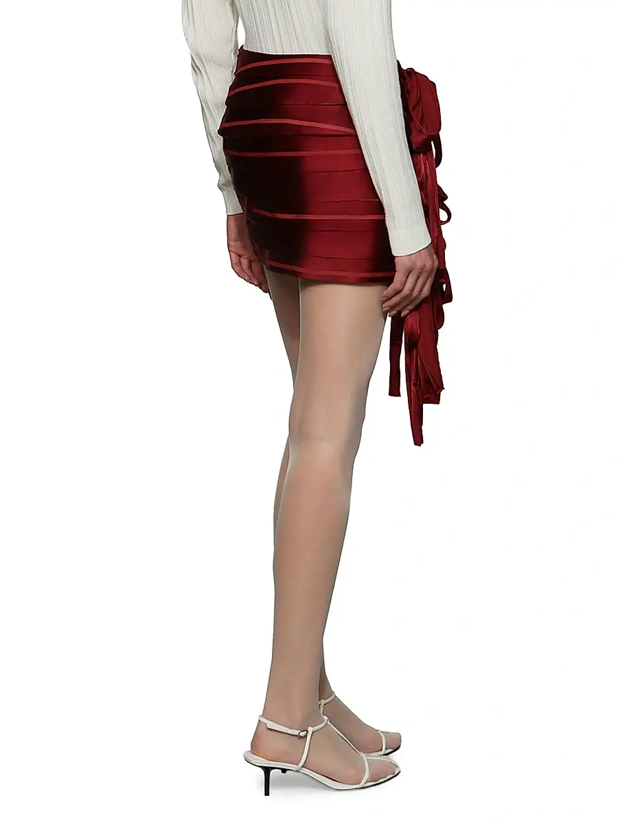 Et Ochs Women's Reed Draped Bow Miniskirt | Thumbnail 7