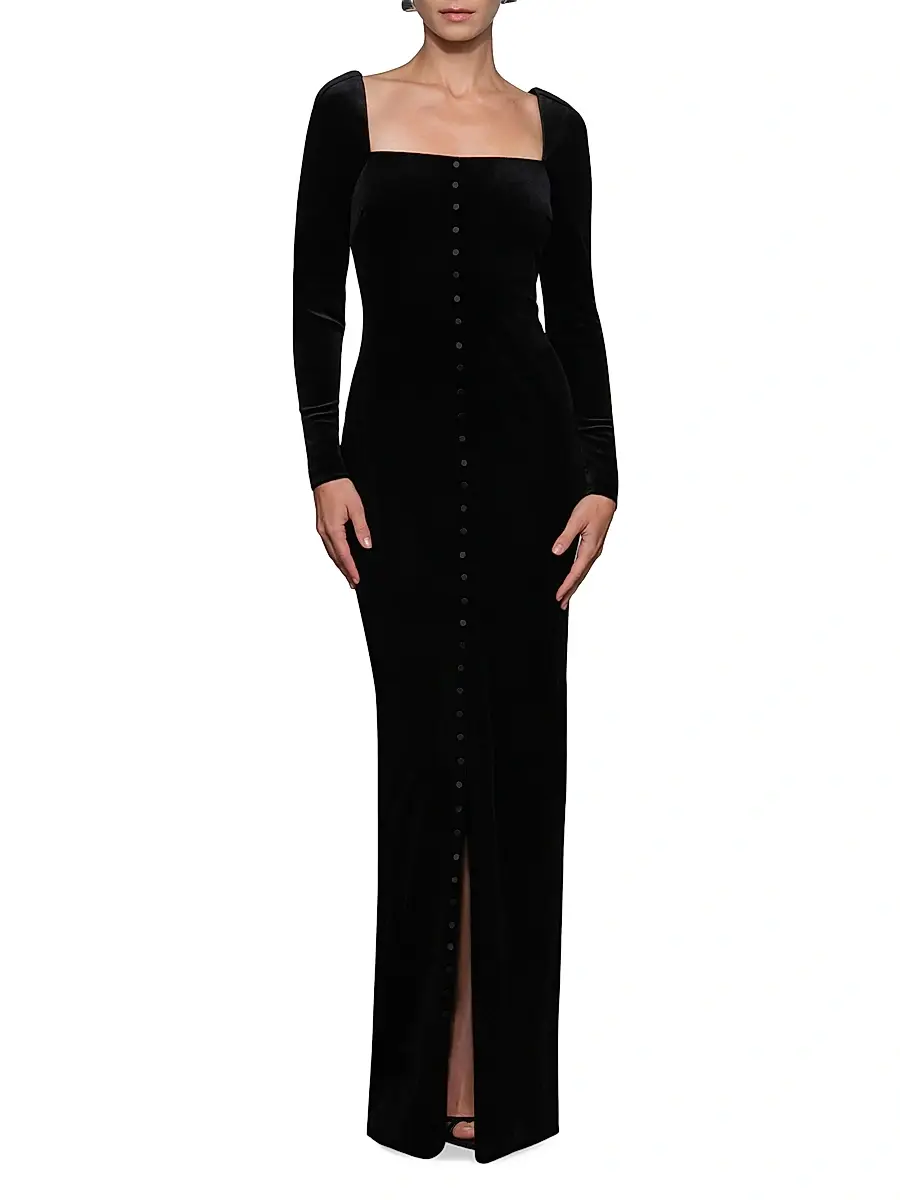 Et Ochs Women's Bexley Stretch Velvet Gown | Thumbnail 2 Et Ochs Women's Bexley Stretch Velvet Gown | Thumbnail 2