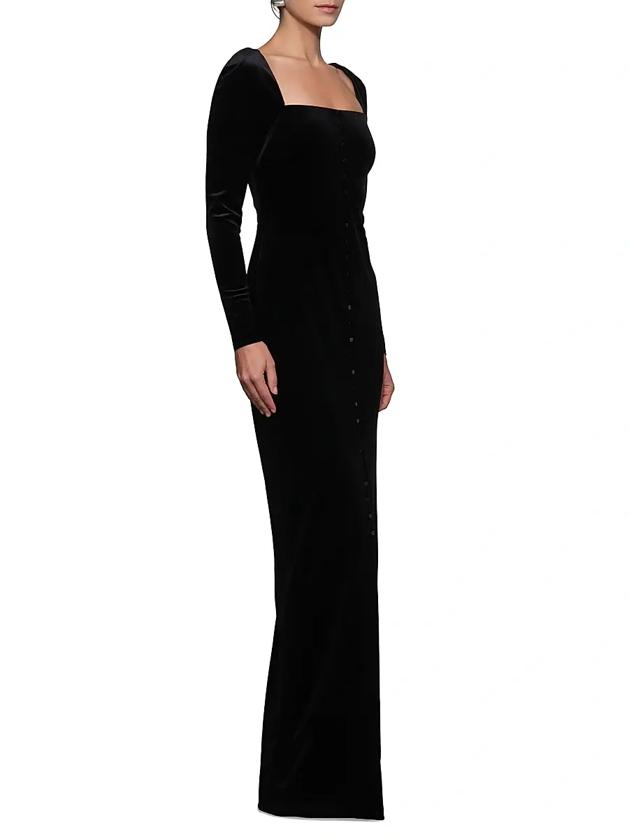 Et Ochs Women's Bexley Stretch Velvet Gown | Thumbnail 3 Et Ochs Women's Bexley Stretch Velvet Gown | Thumbnail 3