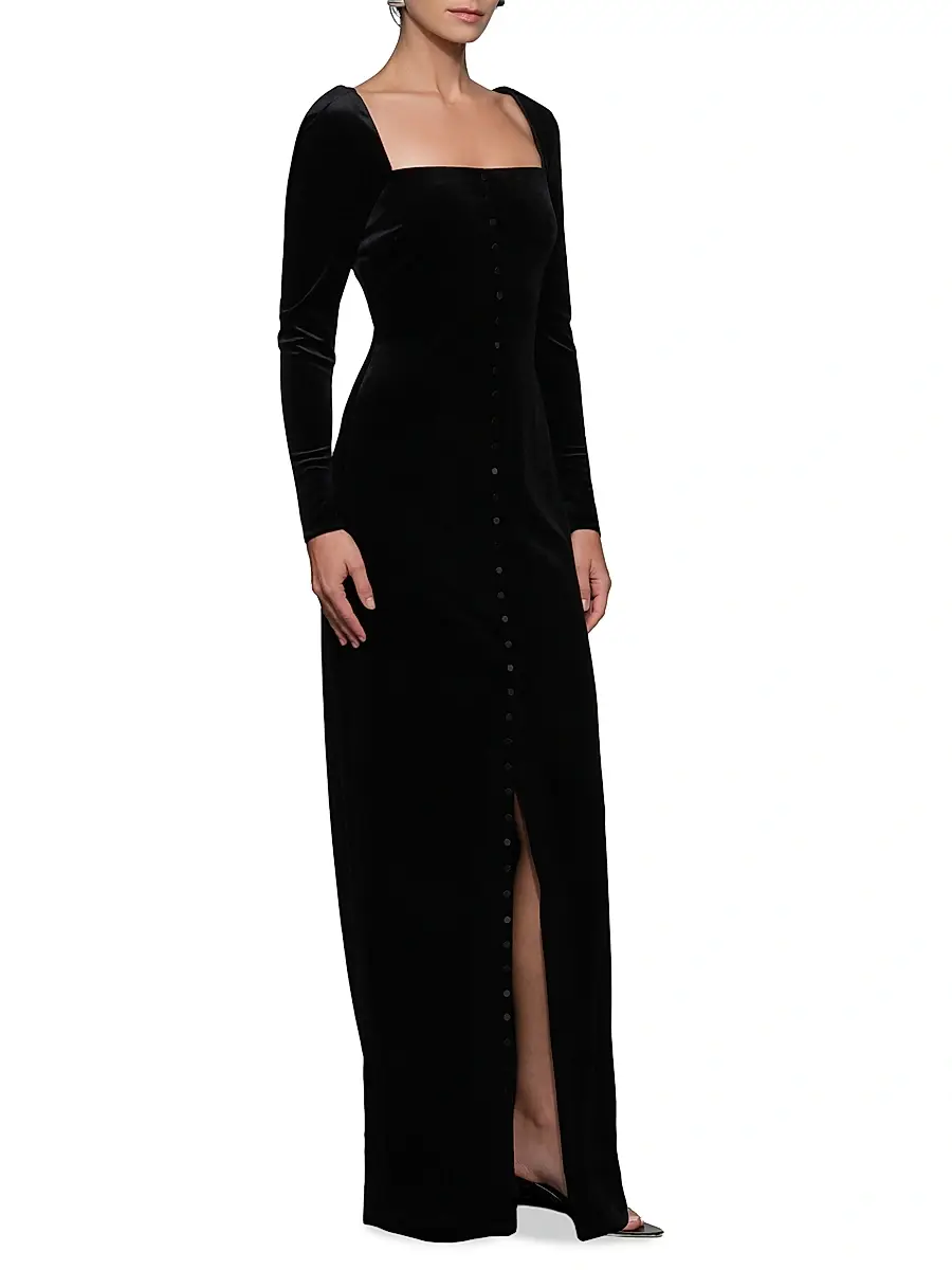 Et Ochs Women's Bexley Stretch Velvet Gown | Thumbnail 4 Et Ochs Women's Bexley Stretch Velvet Gown | Thumbnail 4