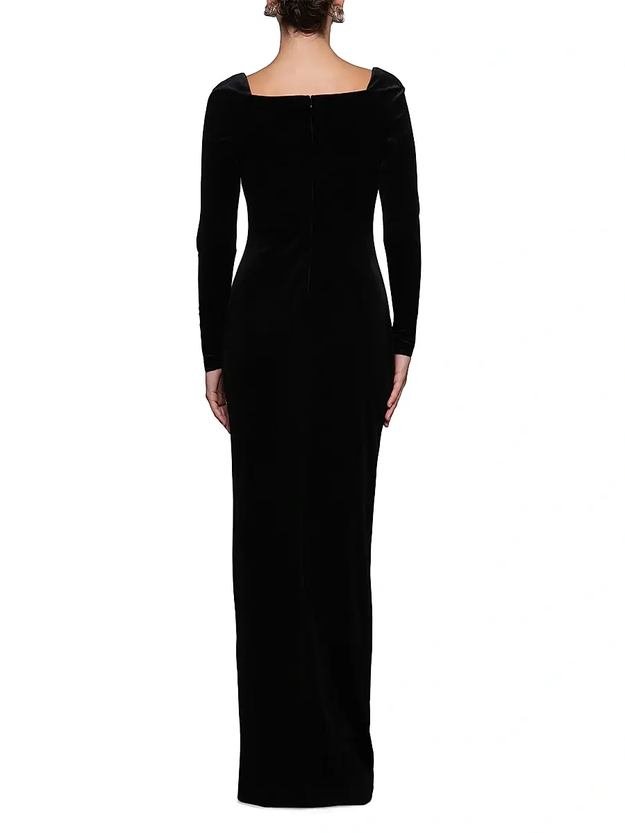 Et Ochs Women's Bexley Stretch Velvet Gown | Thumbnail 5 Et Ochs Women's Bexley Stretch Velvet Gown | Thumbnail 5