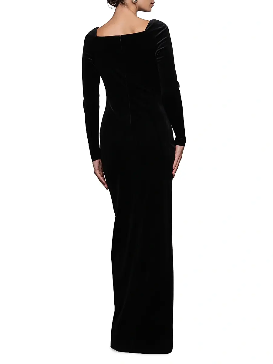 Et Ochs Women's Bexley Stretch Velvet Gown | Thumbnail 6 Et Ochs Women's Bexley Stretch Velvet Gown | Thumbnail 6