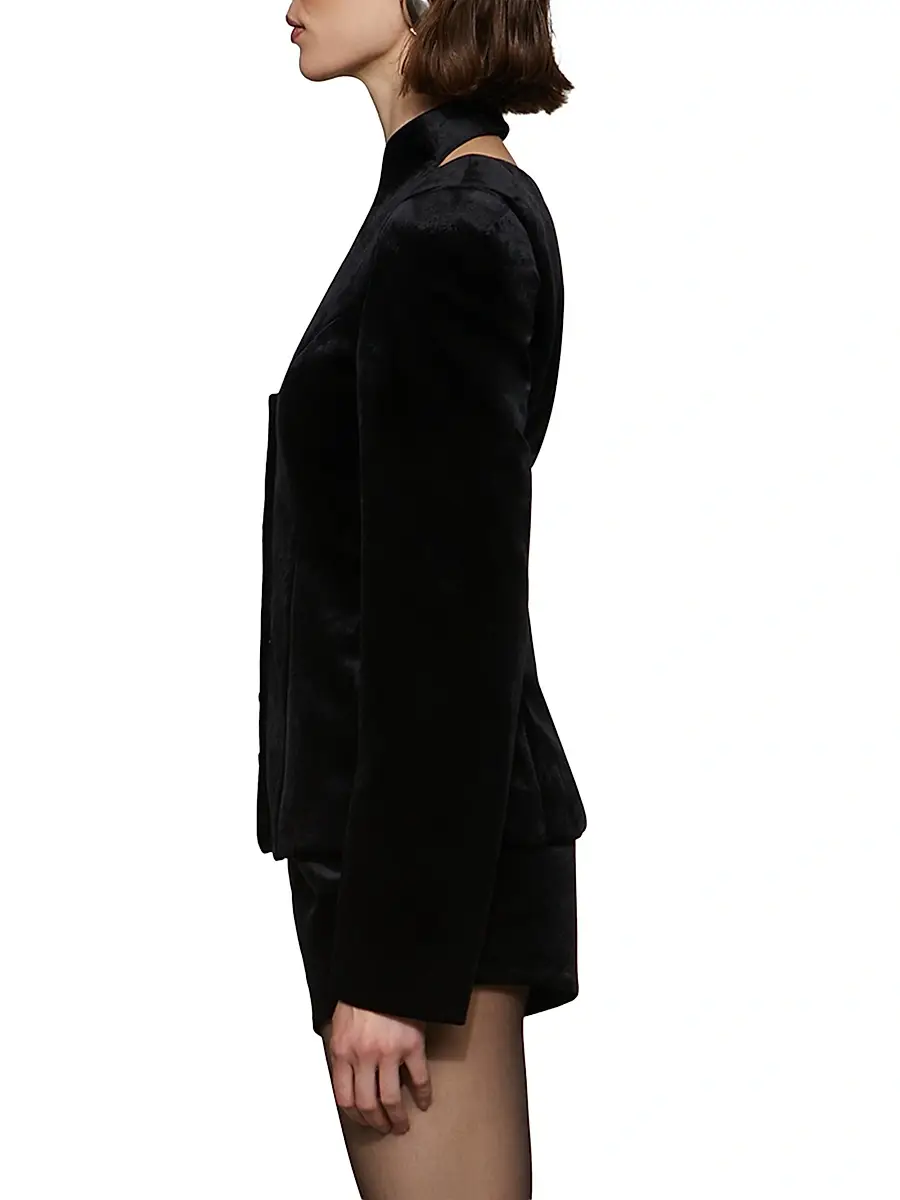 Et Ochs Women's Vaud Tailored Velvet Jacket | Thumbnail 4