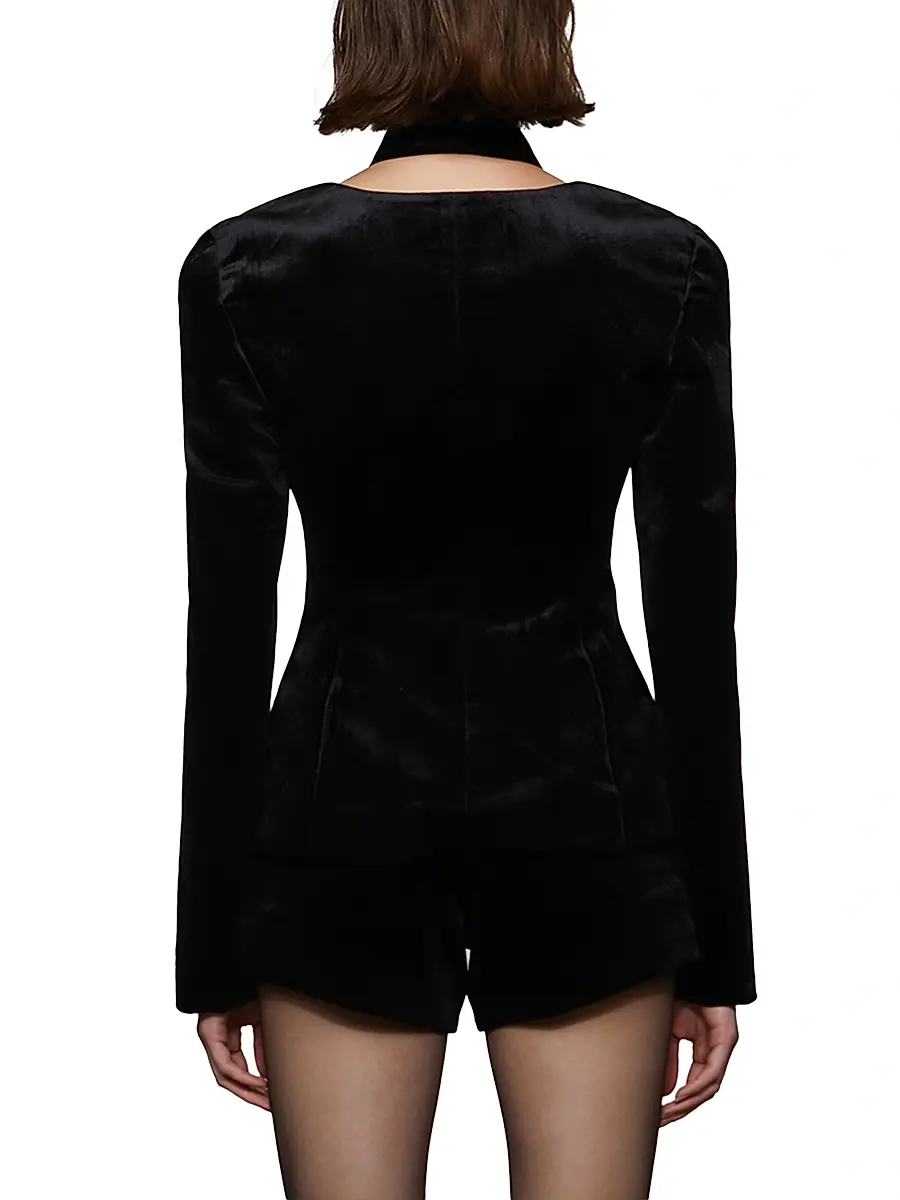 Et Ochs Women's Vaud Tailored Velvet Jacket | Thumbnail 5