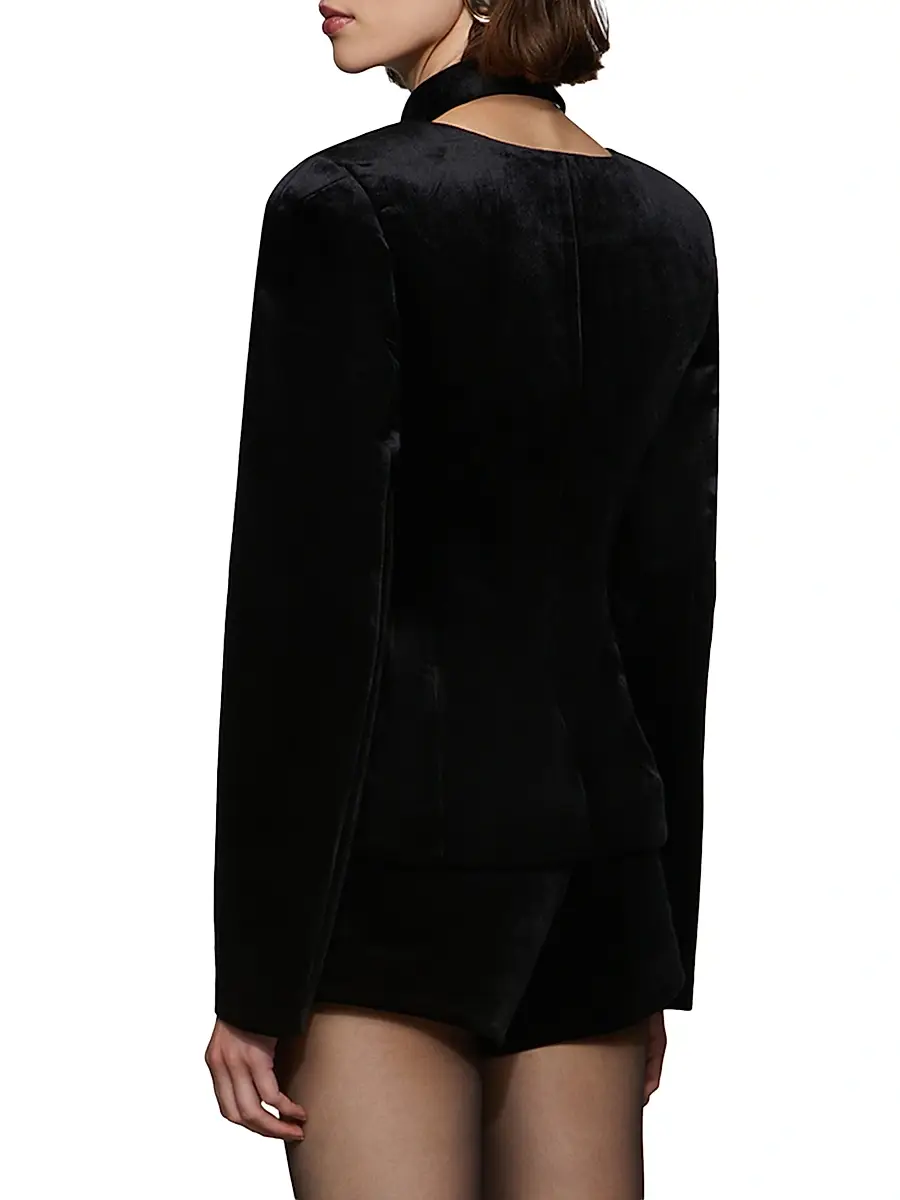 Et Ochs Women's Vaud Tailored Velvet Jacket | Thumbnail 6