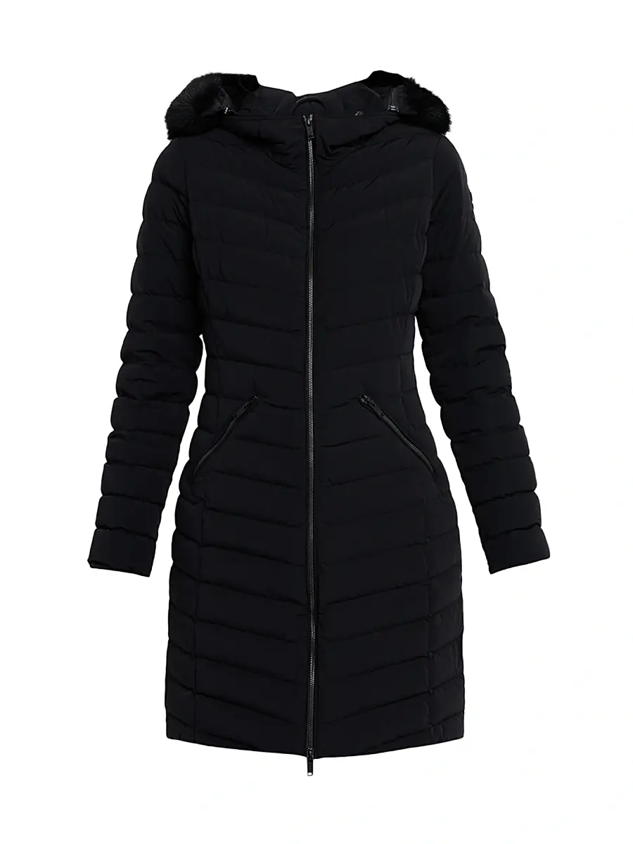 Moose Knuckles Women's Andesite Shearling & Down Parka - Black | Image 1 Moose Knuckles Women's Andesite Shearling & Down Parka - Black | Image 1