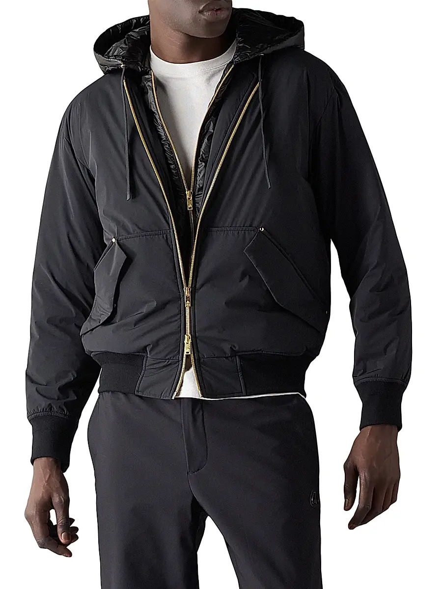 Moose Knuckles Men's Freehang Brixton Down Bomber Jacket | Thumbnail 4 Moose Knuckles Men's Freehang Brixton Down Bomber Jacket | Thumbnail 4