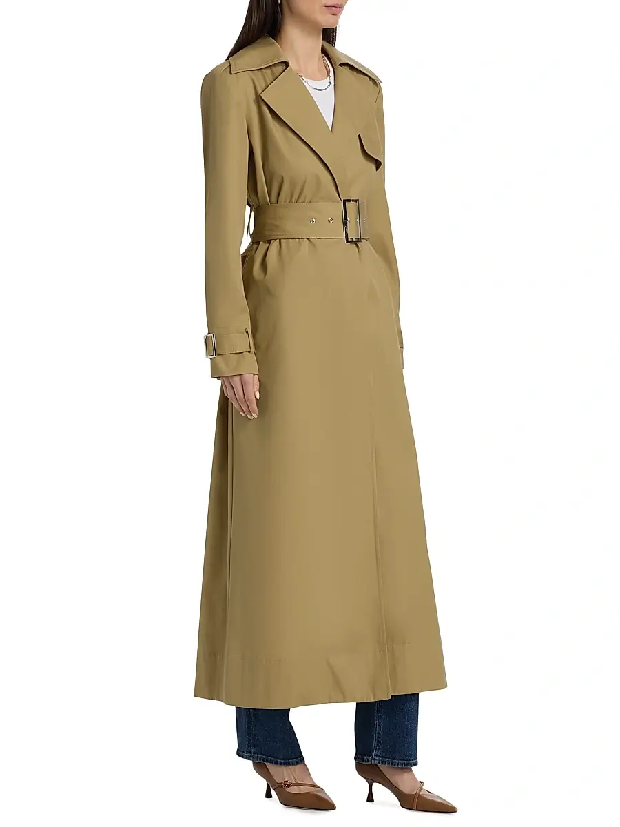 Toccin Women's Declan Cotton Belted Trench Coat | Thumbnail 4 Toccin Women's Declan Cotton Belted Trench Coat | Thumbnail 4