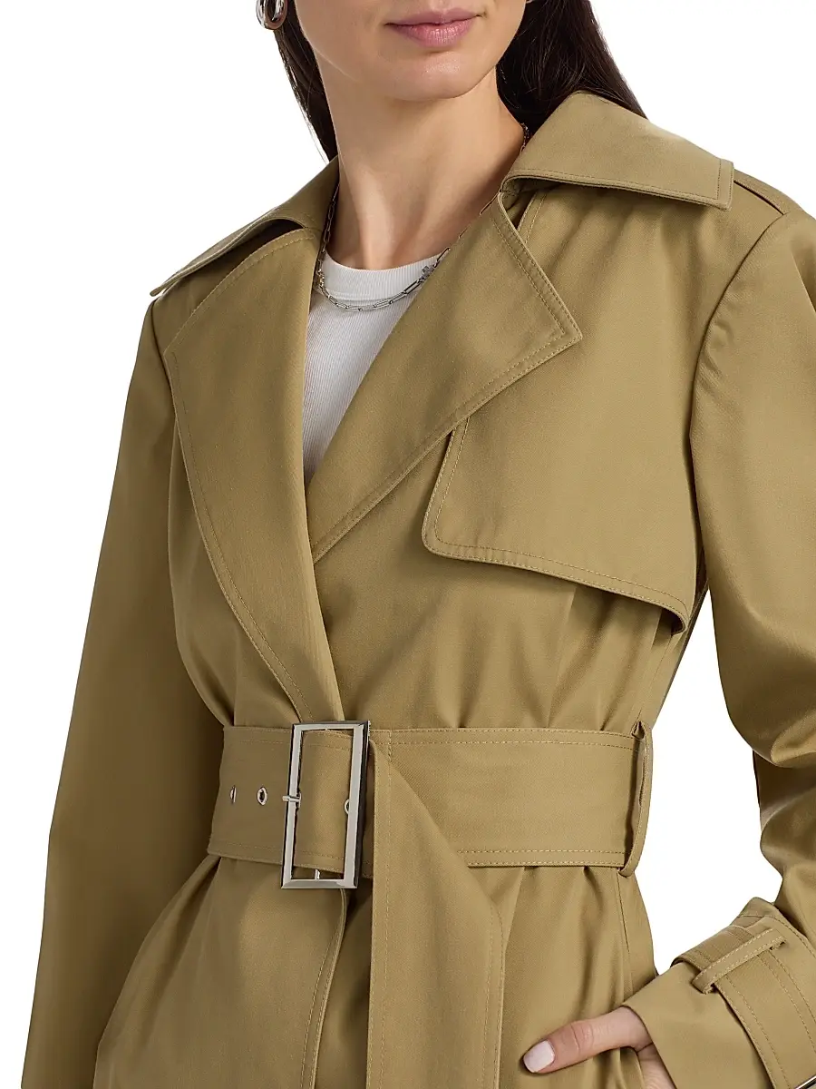 Toccin Women's Declan Cotton Belted Trench Coat | Thumbnail 6 Toccin Women's Declan Cotton Belted Trench Coat | Thumbnail 6