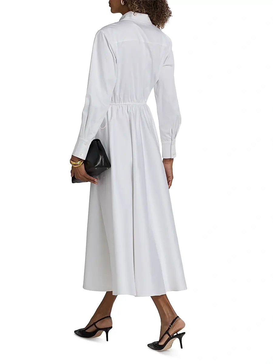 Toccin Women's Anika Poplin Drawstring Midi-Shirtdress | Thumbnail 5 Toccin Women's Anika Poplin Drawstring Midi-Shirtdress | Thumbnail 5