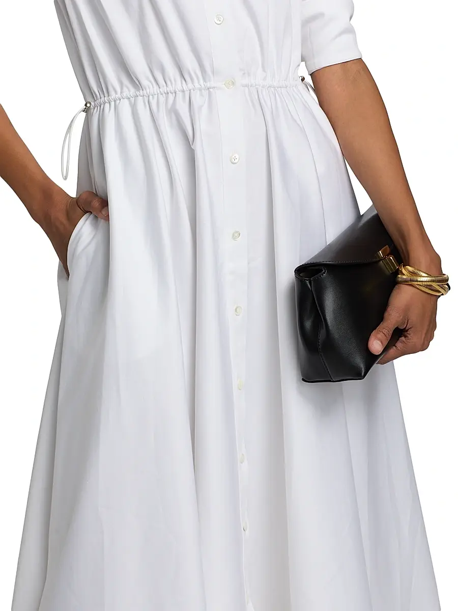 Toccin Women's Anika Poplin Drawstring Midi-Shirtdress | Thumbnail 6 Toccin Women's Anika Poplin Drawstring Midi-Shirtdress | Thumbnail 6