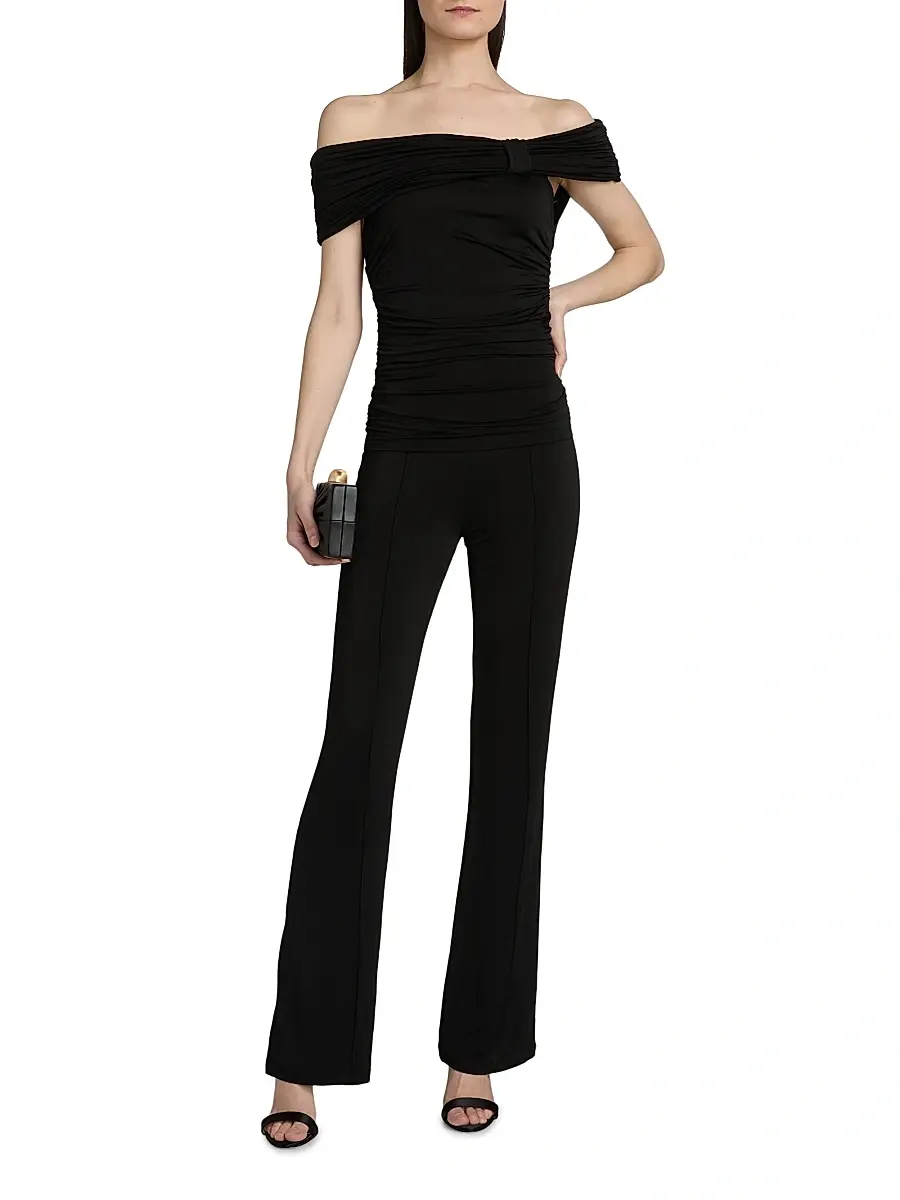 Toccin Women's Gemma Knit Seamed Flared Pants | Thumbnail 2 Toccin Women's Gemma Knit Seamed Flared Pants | Thumbnail 2
