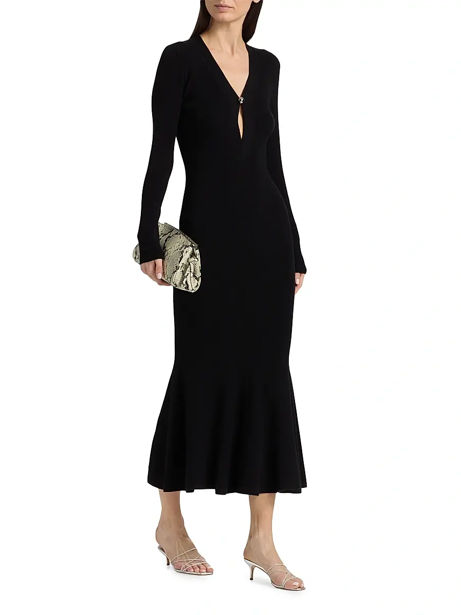 Toccin Women's Zora Knit Keyhole Midi-Dress | Thumbnail 2 Toccin Women's Zora Knit Keyhole Midi-Dress | Thumbnail 2