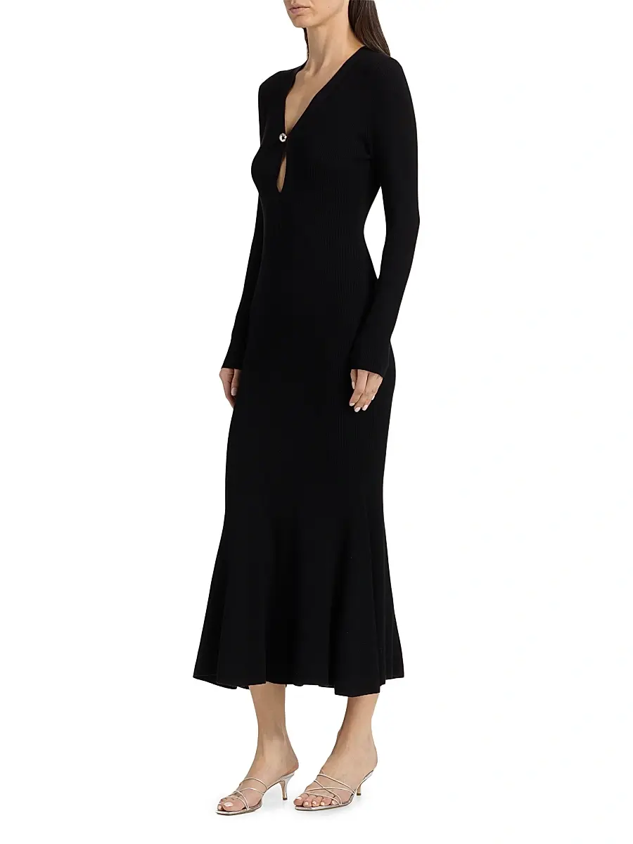 Toccin Women's Zora Knit Keyhole Midi-Dress | Thumbnail 4 Toccin Women's Zora Knit Keyhole Midi-Dress | Thumbnail 4