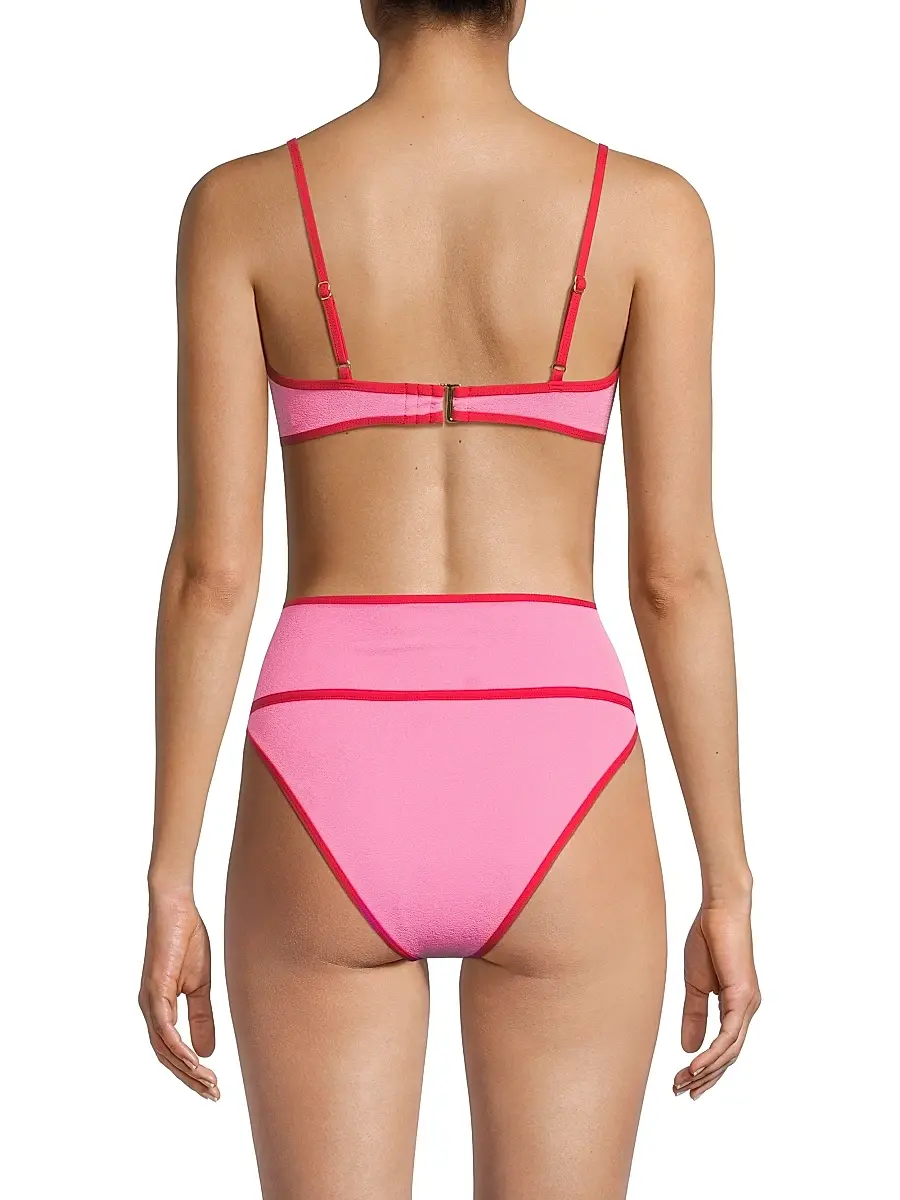 BEACH RIOT Women's Leona Colorblocked Bikini Top | Thumbnail 5