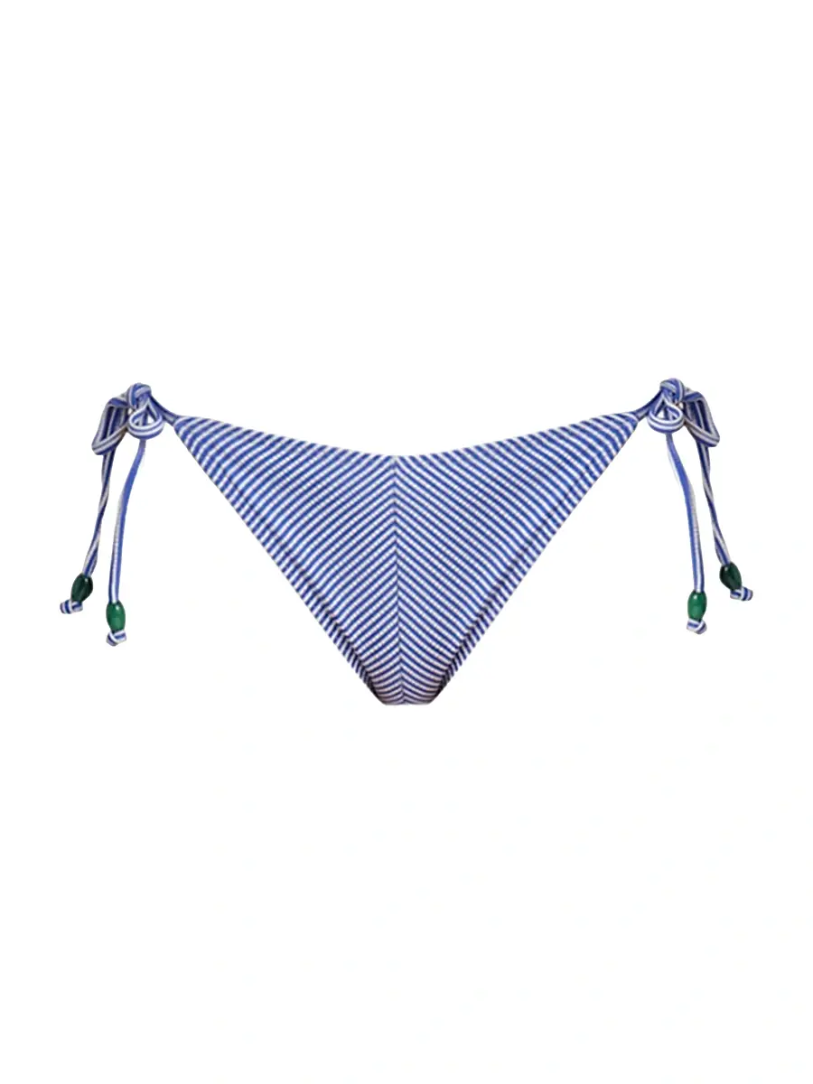 Shoshanna Women's Striped Bikini Bottom - Blue | Image 1 Shoshanna Women's Striped Bikini Bottom - Blue | Image 1