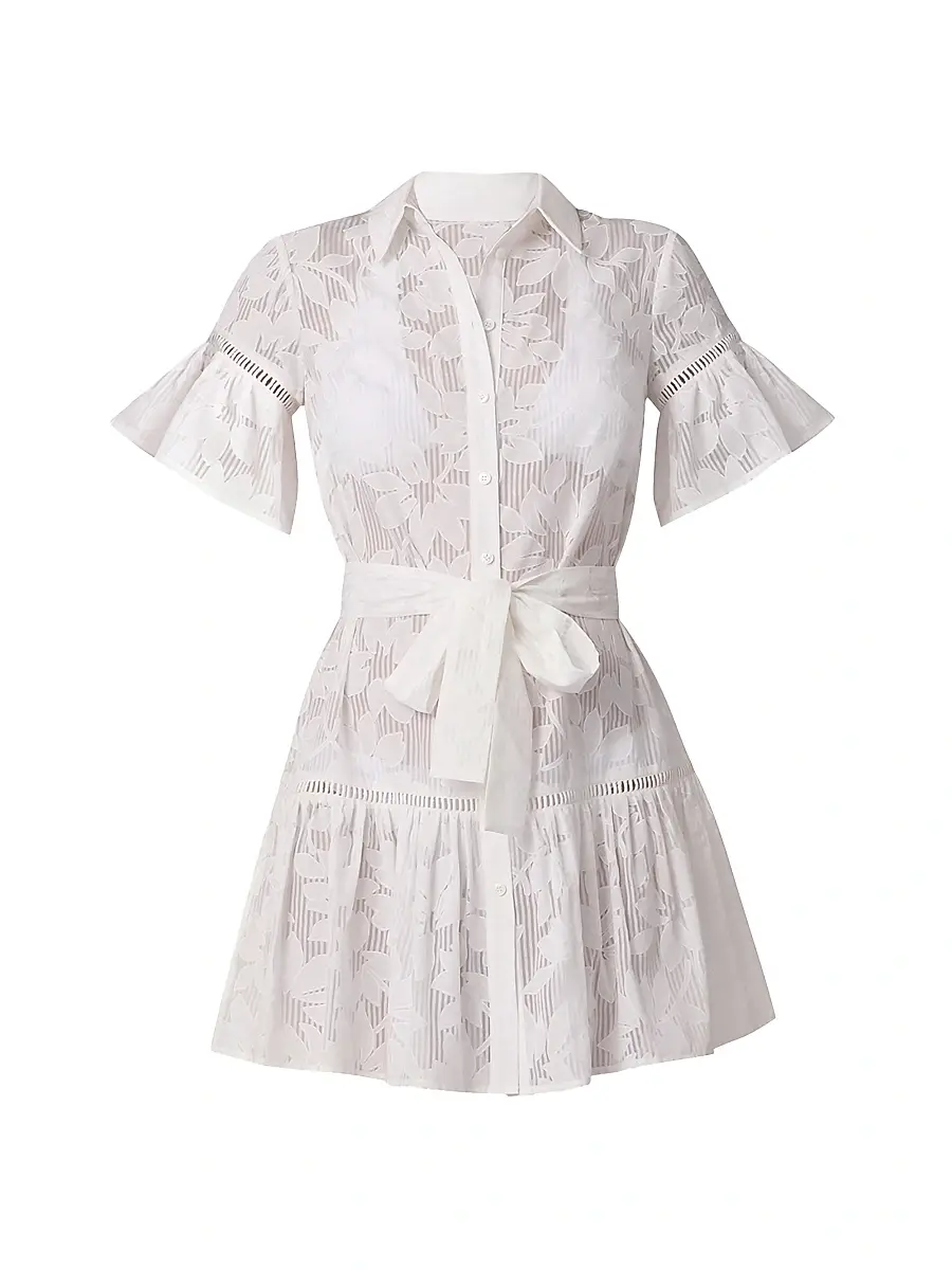Shoshanna Women's Floral Cotton-Blend Mini-Shirtdress