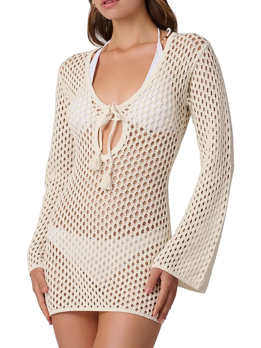 Shoshanna Women's Guerite Cover-Up Minidress | Thumbnail 2 Shoshanna Women's Guerite Cover-Up Minidress | Thumbnail 2