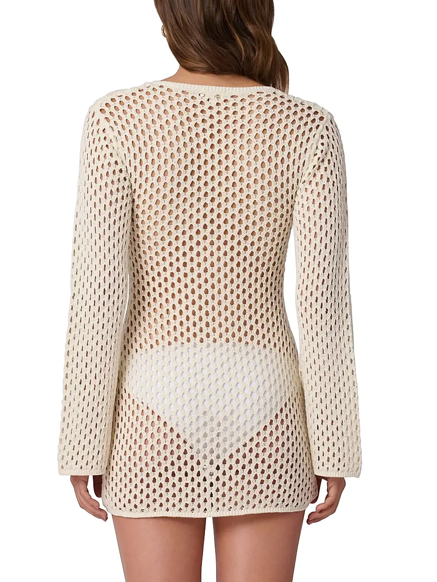 Shoshanna Women's Guerite Cover-Up Minidress | Thumbnail 4 Shoshanna Women's Guerite Cover-Up Minidress | Thumbnail 4