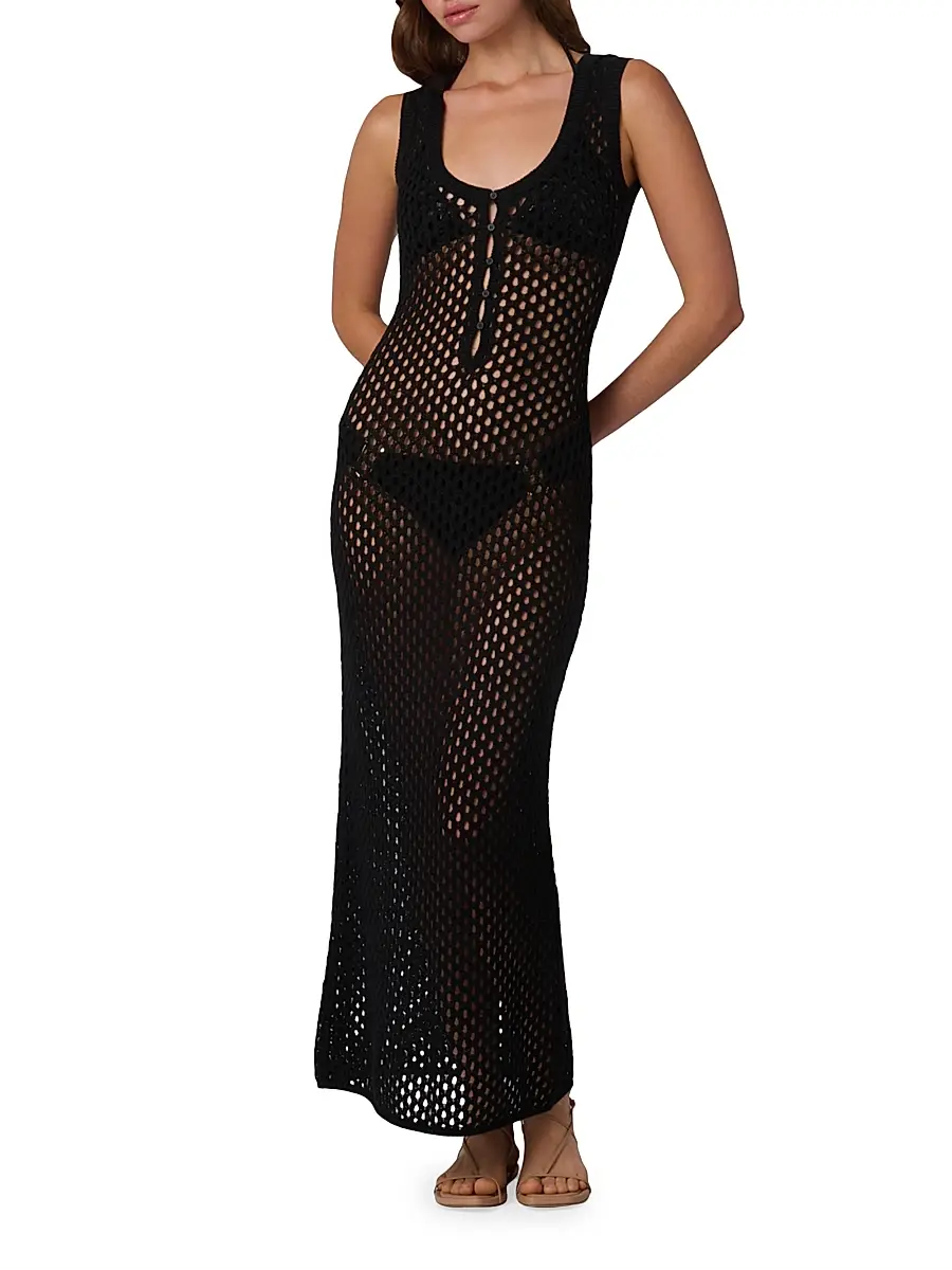 Shoshanna Women's Plage Crotchet A-Line Cover-Up Maxi Dress | Thumbnail 2
