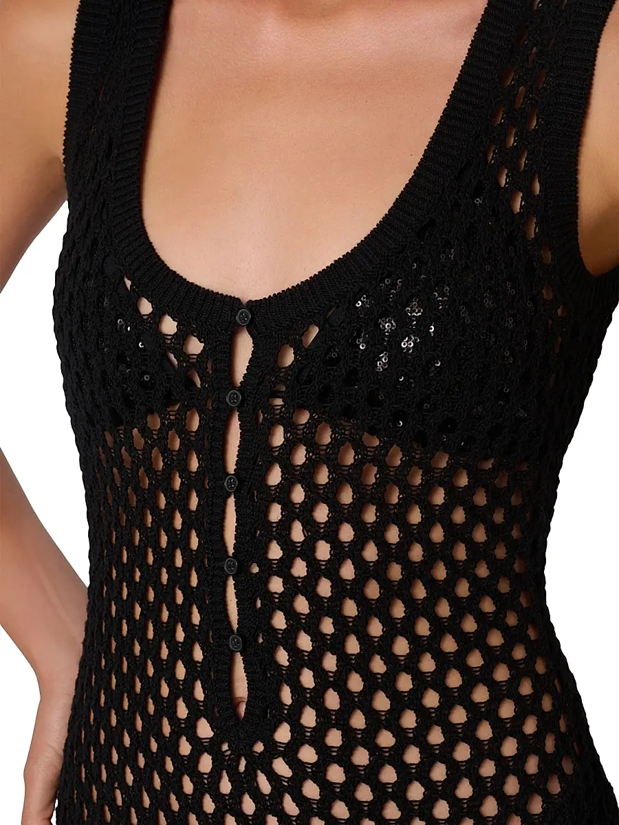 Shoshanna Women's Plage Crotchet A-Line Cover-Up Maxi Dress | Thumbnail 4
