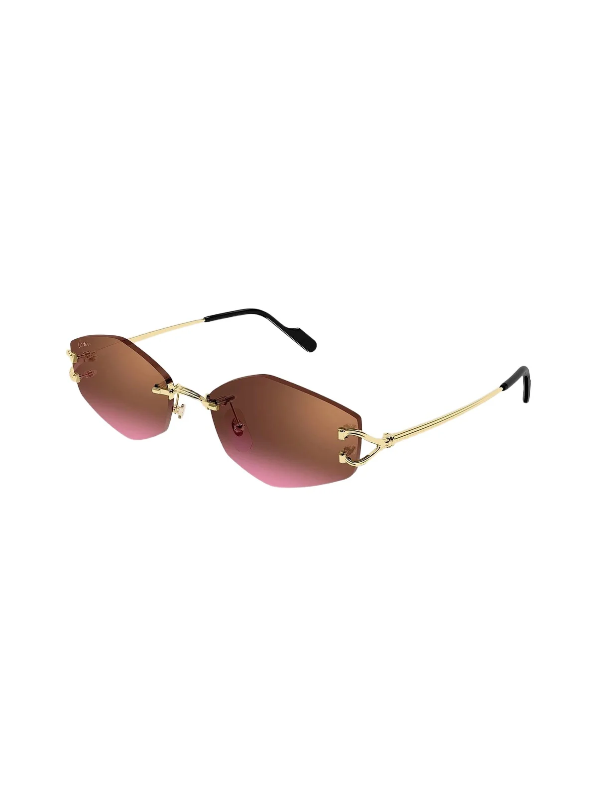 Cartier Women's C Décor 56MM 24K-Gold-Plated Geometric Sunglasses