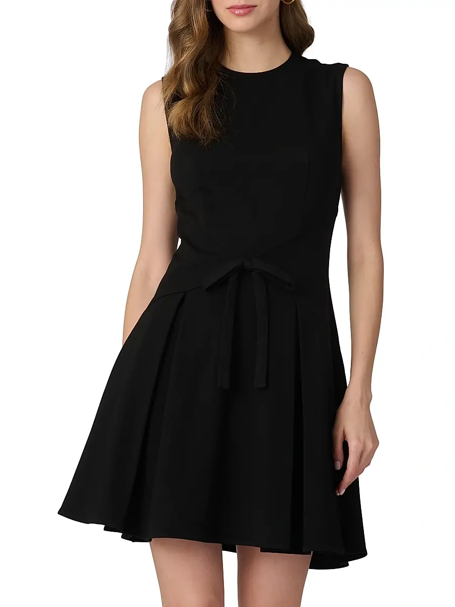 Shoshanna Women's Heather Bow Front Minidress | Thumbnail 2