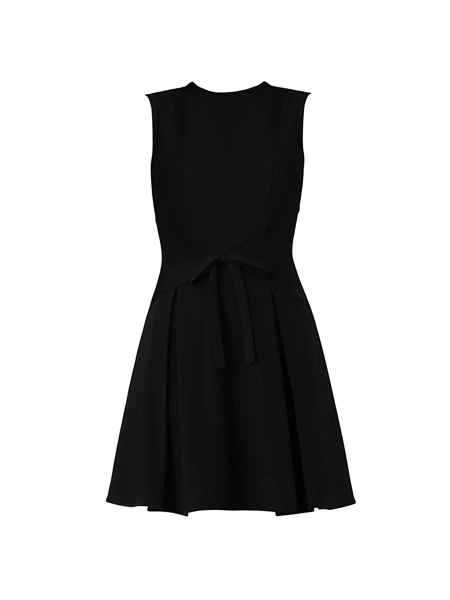 Shoshanna Women's Heather Bow Front Minidress - Jet | Image 1 Shoshanna Women's Heather Bow Front Minidress - Jet | Image 1