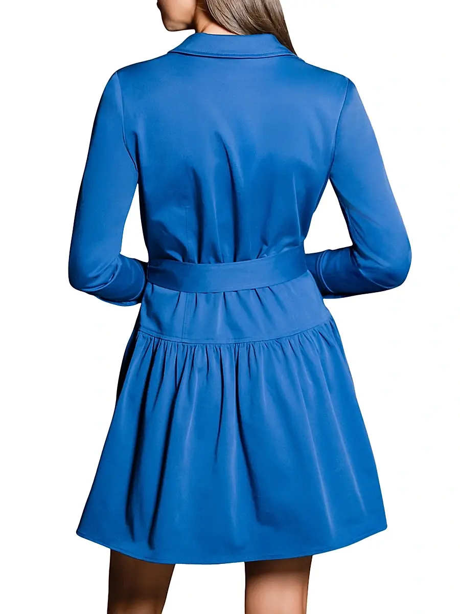 Shoshanna Women's Emma Tie-Waist Mini-Shirtdress | Thumbnail 4