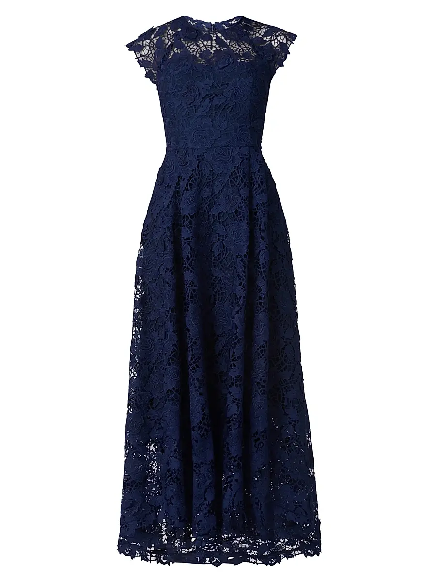 Shoshanna Women's Brena Guipure Lace Cocktail Dress - Navy | Image 1 Shoshanna Women's Brena Guipure Lace Cocktail Dress - Navy | Image 1