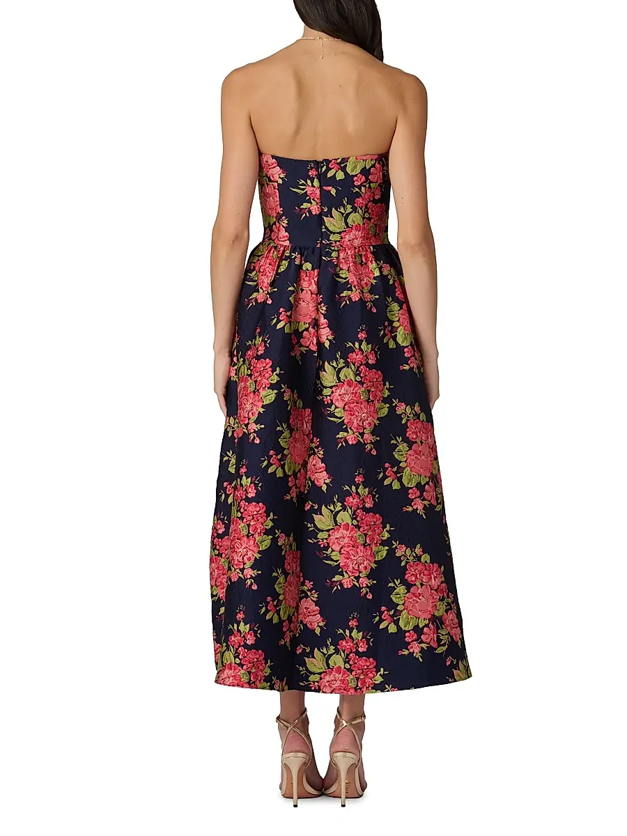 Shoshanna Women's Dana Floral Strapless Maxi Dress | Thumbnail 3