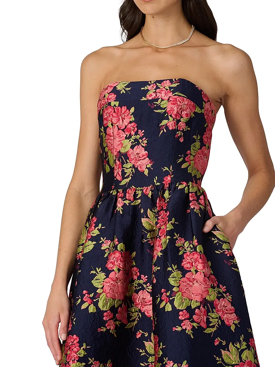 Shoshanna Women's Dana Floral Strapless Maxi Dress | Thumbnail 4