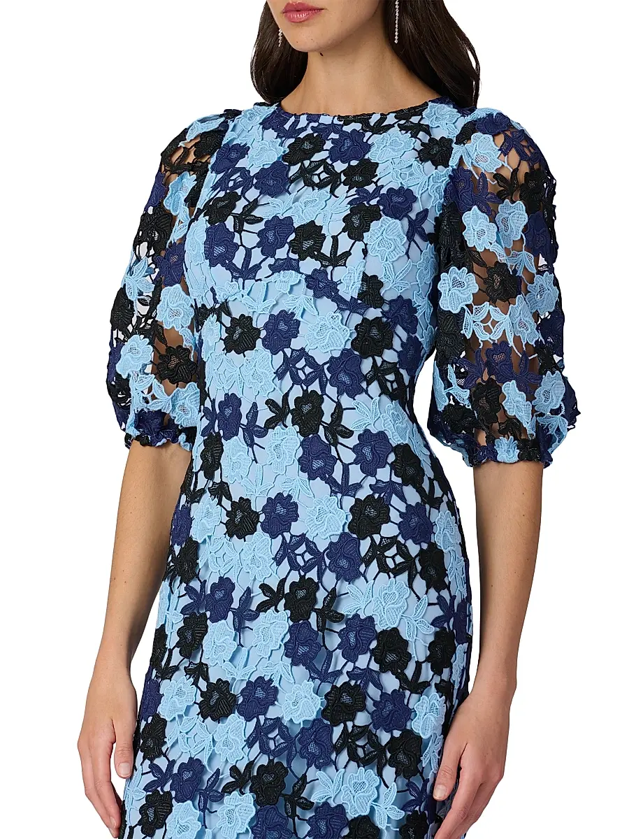 Shoshanna Women's Lanier Guipure Floral Cocktail Dress | Thumbnail 4