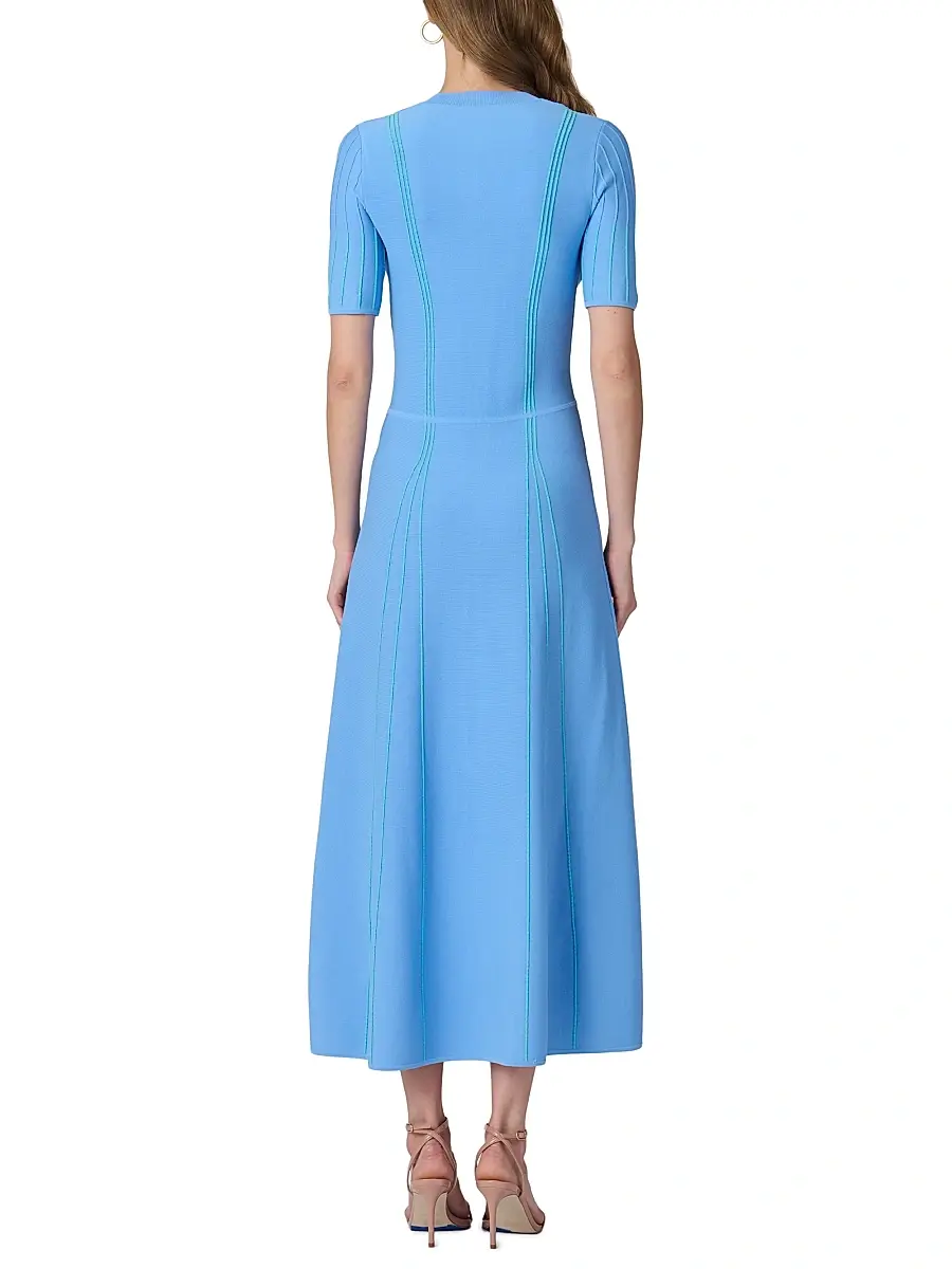 Shoshanna Women's Anne Knitted Button-Front Midi-Dress | Thumbnail 3 Shoshanna Women's Anne Knitted Button-Front Midi-Dress | Thumbnail 3