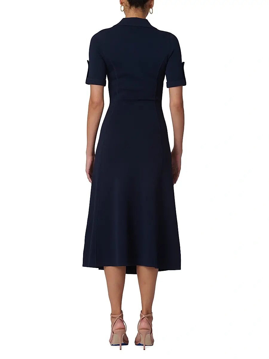 Shoshanna Women's Saylor Compact Knit Midi-Dress | Thumbnail 3 Shoshanna Women's Saylor Compact Knit Midi-Dress | Thumbnail 3