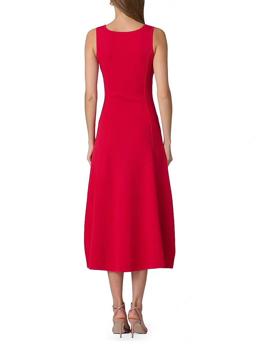Shoshanna Women's Martha Button-Front Midi-Dress | Thumbnail 3 Shoshanna Women's Martha Button-Front Midi-Dress | Thumbnail 3