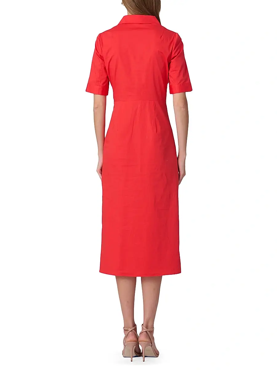 Shoshanna Women's Emmett Stretch Cotton Asymmetric Shirtdress | Thumbnail 3 Shoshanna Women's Emmett Stretch Cotton Asymmetric Shirtdress | Thumbnail 3