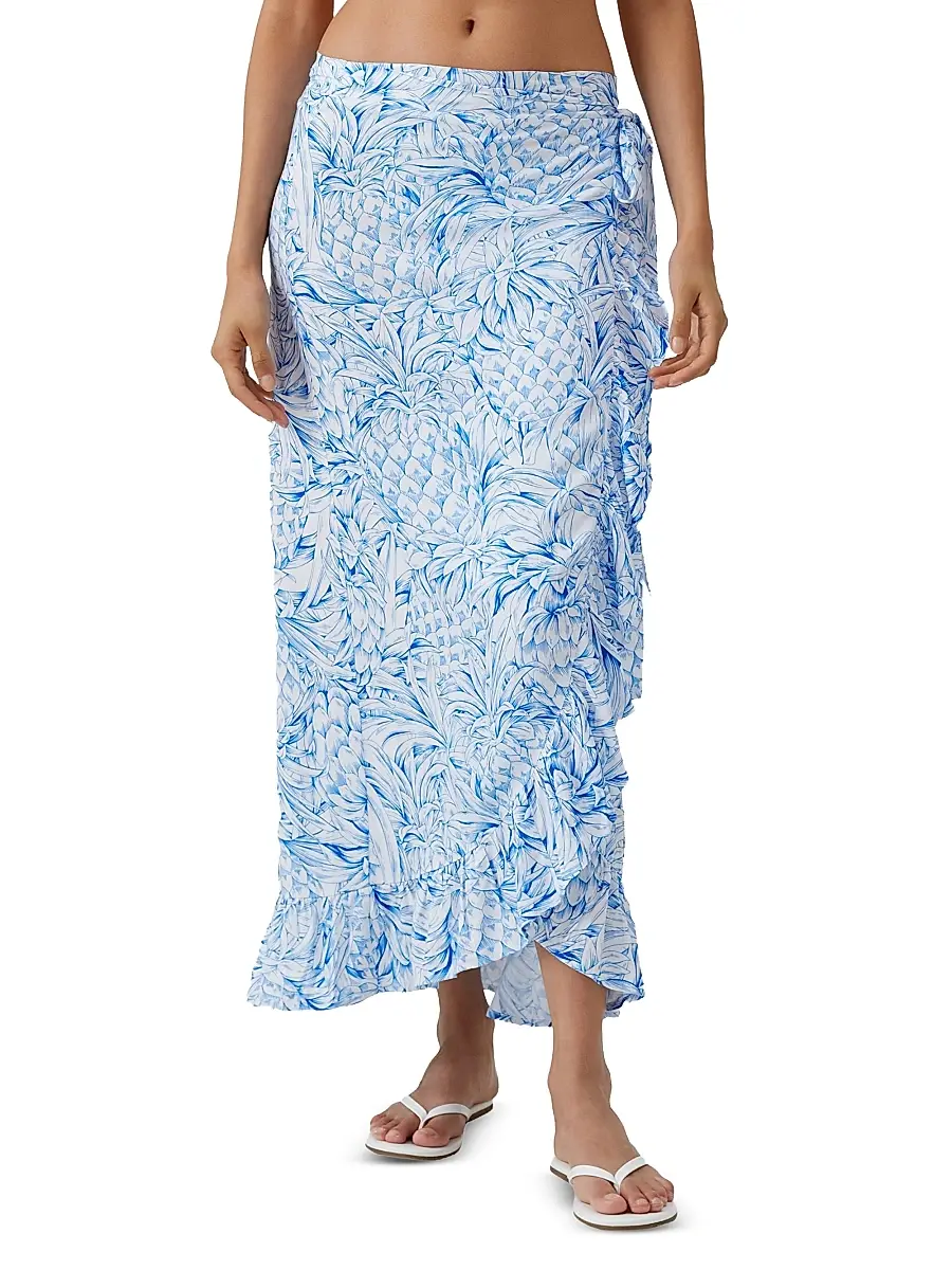 Melissa Odabash Women's Danni Wrap Midi-Skirt | Thumbnail 3
