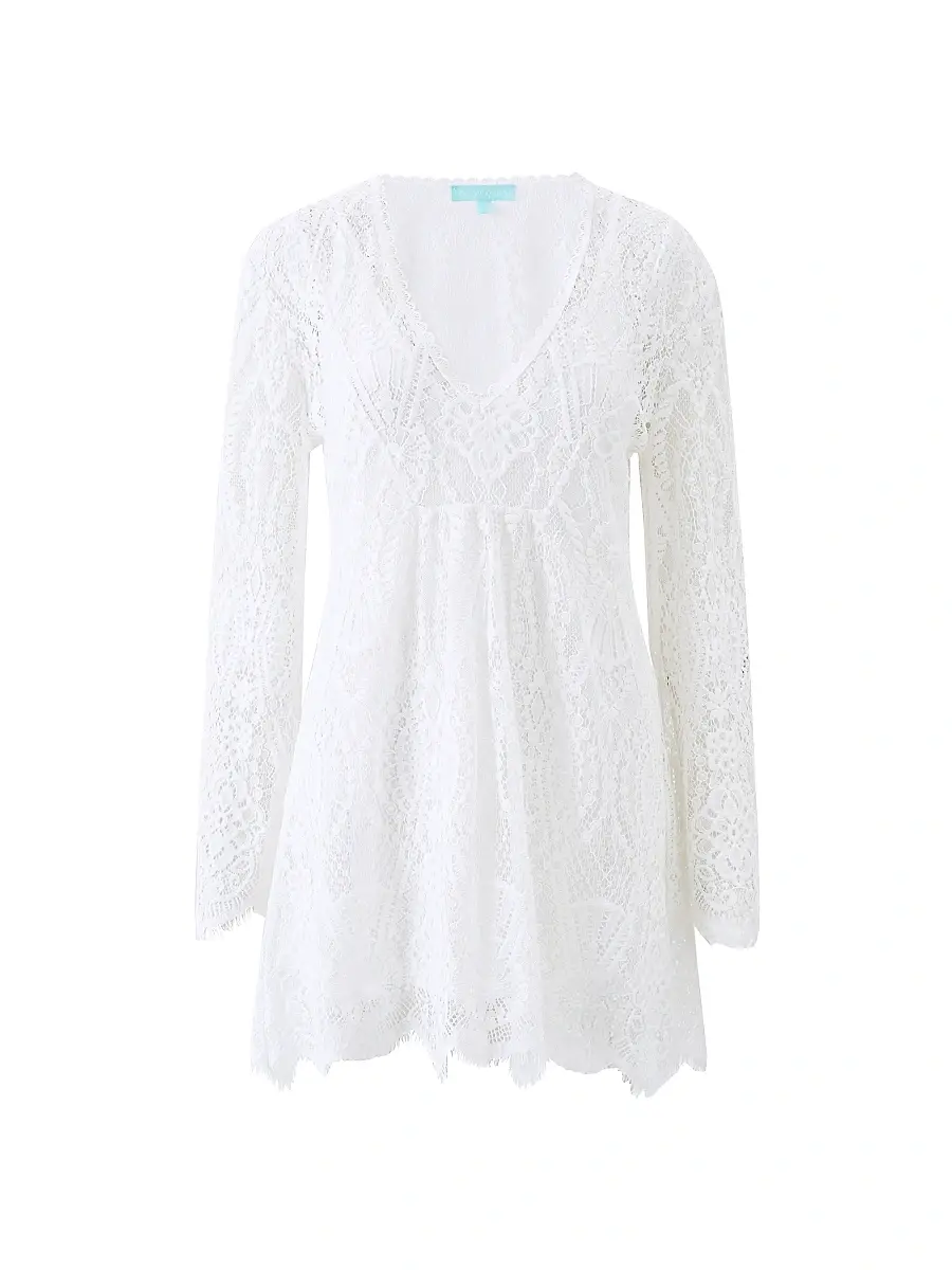 Melissa Odabash Women's Elizabeth Lace Tunic Minidress - White | Image 1 Melissa Odabash Women's Elizabeth Lace Tunic Minidress - White | Image 1