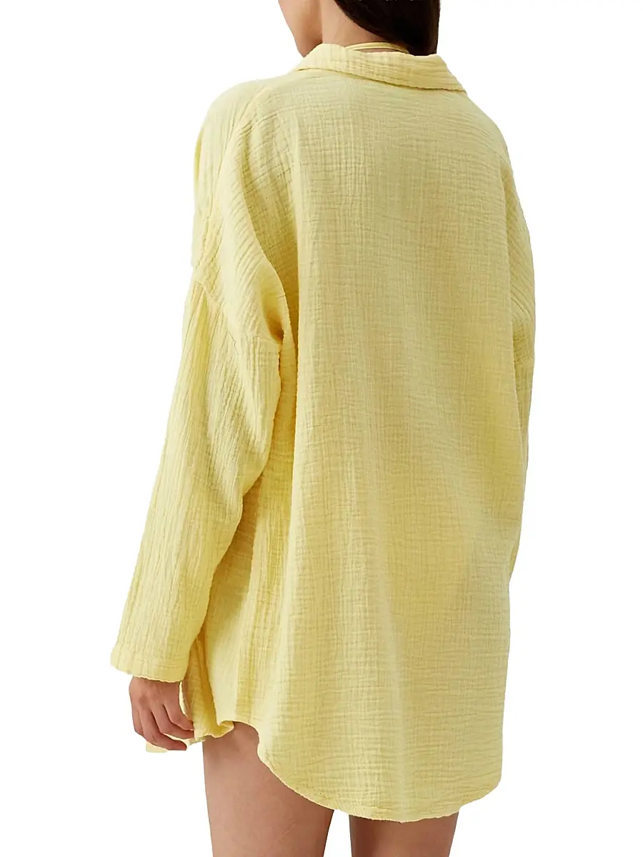 Melissa Odabash Women's Elena Oversize Muslin Shirt | Thumbnail 3