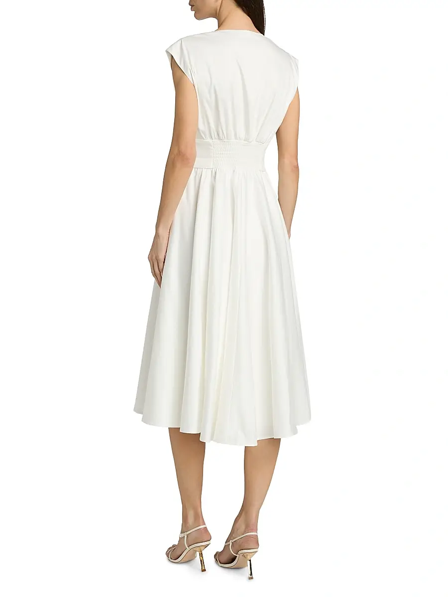Kobi Halperin Women's Rose Draped Button-Front Midi-Dress | Thumbnail 5 Kobi Halperin Women's Rose Draped Button-Front Midi-Dress | Thumbnail 5