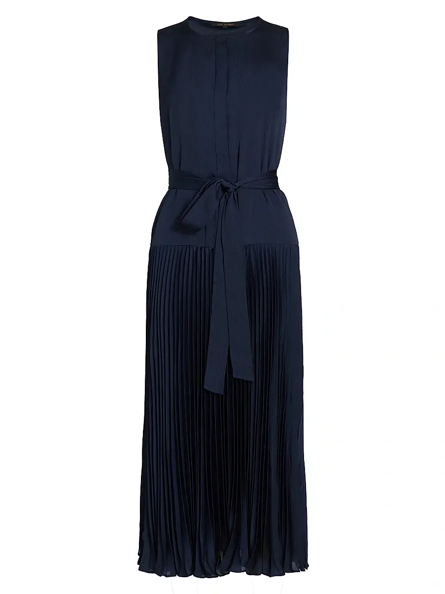 Kobi Halperin Women's Maxine Satin Tie-Waist Sleeveless Midi-Dress