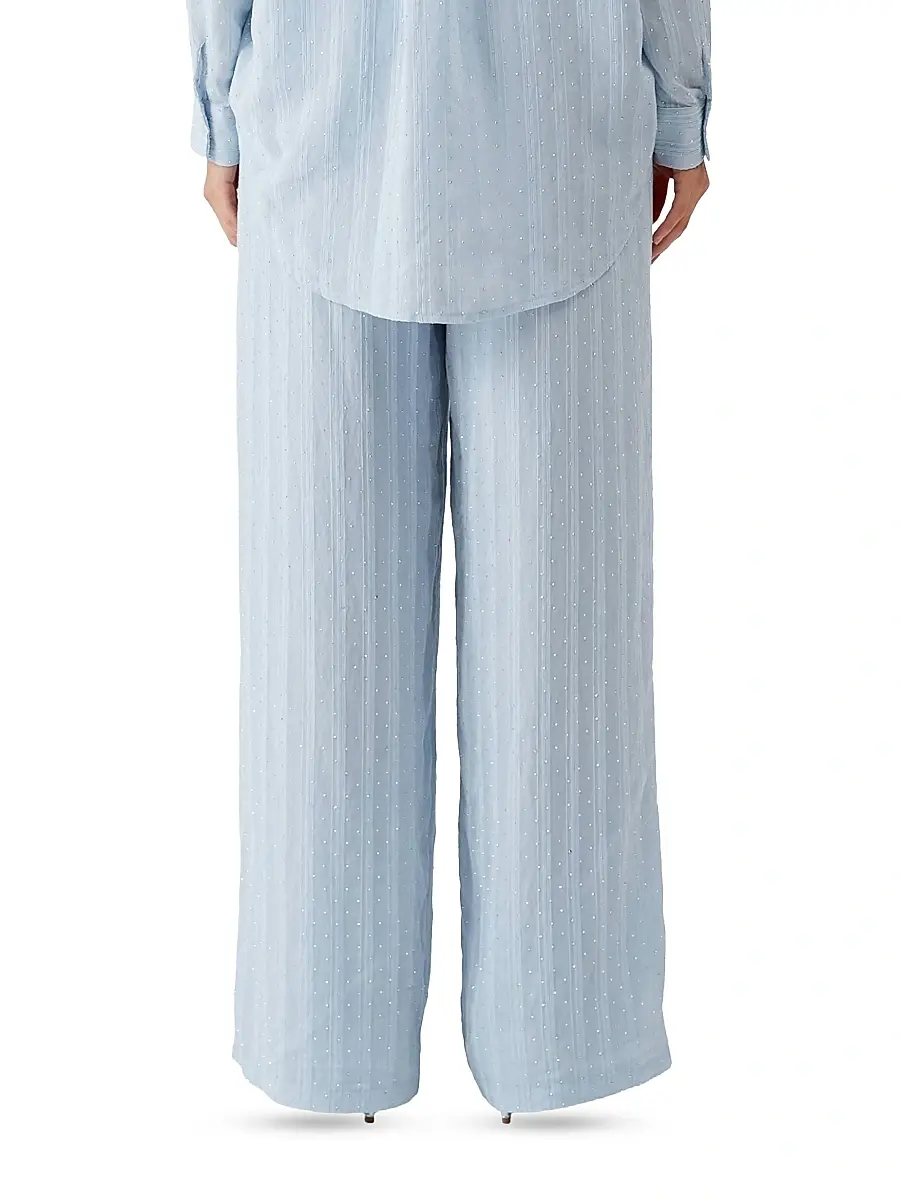 Melissa Odabash Women's Trisha Embellished Stripe Wide-Leg Pants | Thumbnail 3 Melissa Odabash Women's Trisha Embellished Stripe Wide-Leg Pants | Thumbnail 3